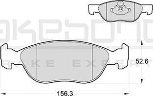 Akebono AN-4029KE - Kit pastiglie freno, Freno a disco autozon.pro