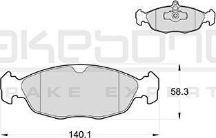 Akebono AN-4025KE - Kit pastiglie freno, Freno a disco autozon.pro