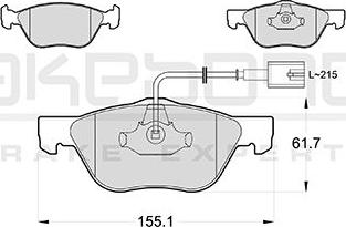 Akebono AN-4020WKE - Kit pastiglie freno, Freno a disco autozon.pro