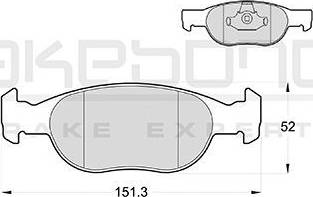 Akebono AN-4028K - Kit pastiglie freno, Freno a disco autozon.pro