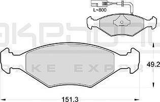 Akebono AN-4022WKE - Kit pastiglie freno, Freno a disco autozon.pro