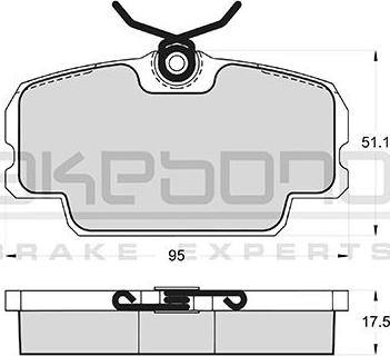 Akebono AN-4078KE - Kit pastiglie freno, Freno a disco autozon.pro