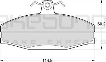 Akebono AN-4072KE - Kit pastiglie freno, Freno a disco autozon.pro