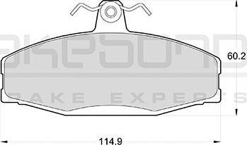 Akebono AN-4072K - Kit pastiglie freno, Freno a disco autozon.pro