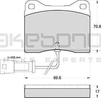 Akebono AN-4195WK - Kit pastiglie freno, Freno a disco autozon.pro