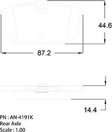 Akebono AN-4191KE - Kit pastiglie freno, Freno a disco autozon.pro