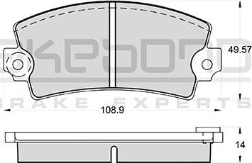 Akebono AN-4146WKE - Kit pastiglie freno, Freno a disco autozon.pro