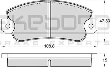 Akebono AN-4148WK - Kit pastiglie freno, Freno a disco autozon.pro