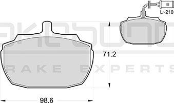 Akebono AN-4154WK - Kit pastiglie freno, Freno a disco autozon.pro