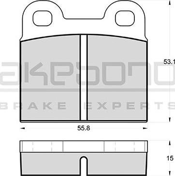 Akebono AN-4156K - Kit pastiglie freno, Freno a disco autozon.pro