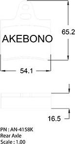 Akebono AN-4158K - Kit pastiglie freno, Freno a disco autozon.pro