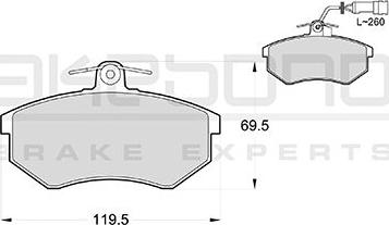 Akebono AN-4169WKE - Kit pastiglie freno, Freno a disco autozon.pro