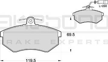 Akebono AN-4169WK - Kit pastiglie freno, Freno a disco autozon.pro