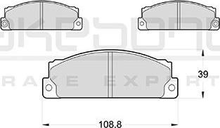 Akebono AN-4164WKE - Kit pastiglie freno, Freno a disco autozon.pro