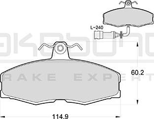 Akebono AN-4163WKE - Kit pastiglie freno, Freno a disco autozon.pro