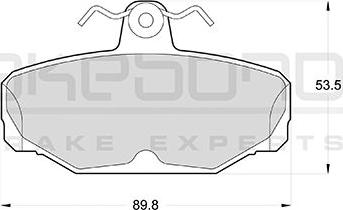 Akebono AN-4104K - Kit pastiglie freno, Freno a disco autozon.pro