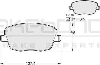 Akebono AN-4100WKE - Kit pastiglie freno, Freno a disco autozon.pro