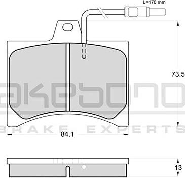 Akebono AN-4101WKE - Kit pastiglie freno, Freno a disco autozon.pro