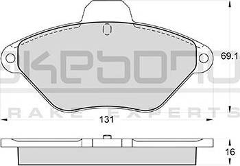 Akebono AN-4108WK - Kit pastiglie freno, Freno a disco autozon.pro