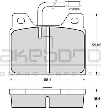 Akebono AN-4111WK - Kit pastiglie freno, Freno a disco autozon.pro