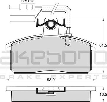 Akebono AN-4189WKE - Kit pastiglie freno, Freno a disco autozon.pro