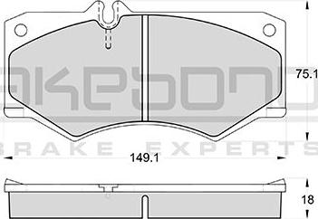 Akebono AN-4180KE - Kit pastiglie freno, Freno a disco autozon.pro