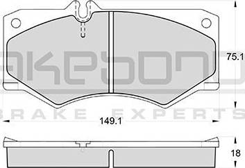 Akebono AN-4180K - Kit pastiglie freno, Freno a disco autozon.pro