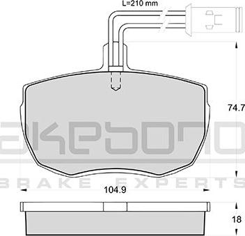 Akebono AN-4181WKE - Kit pastiglie freno, Freno a disco autozon.pro