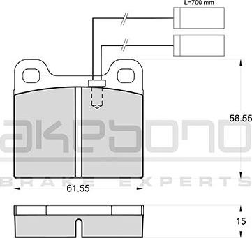 Akebono AN-4182WK - Kit pastiglie freno, Freno a disco autozon.pro