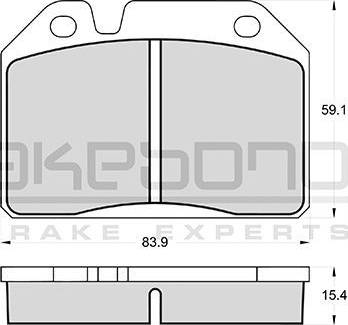 Akebono AN-4135K - Kit pastiglie freno, Freno a disco autozon.pro