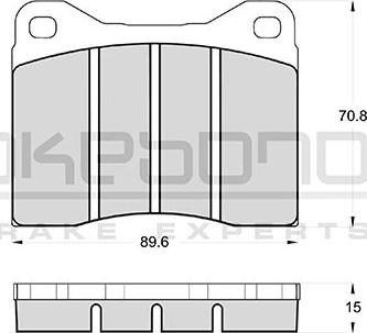 Akebono AN-4136KE - Kit pastiglie freno, Freno a disco autozon.pro