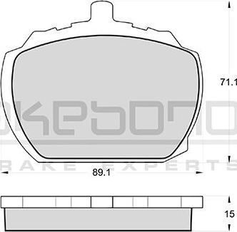 Akebono AN-4132K - Kit pastiglie freno, Freno a disco autozon.pro