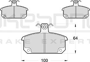 Akebono AN-4125WKE - Kit pastiglie freno, Freno a disco autozon.pro