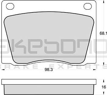 Akebono AN-4126K - Kit pastiglie freno, Freno a disco autozon.pro