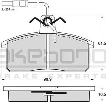 Akebono AN-4174WKE - Kit pastiglie freno, Freno a disco autozon.pro