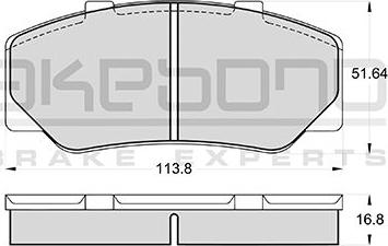 Akebono AN-4175K - Kit pastiglie freno, Freno a disco autozon.pro