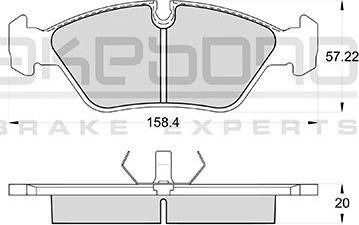 Akebono AN-4176K - Kit pastiglie freno, Freno a disco autozon.pro