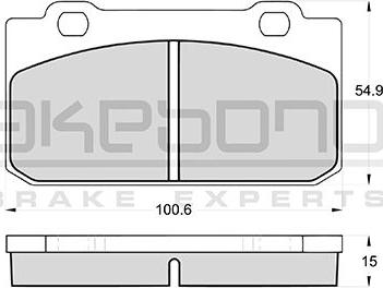 Akebono AN-4171WKE - Kit pastiglie freno, Freno a disco autozon.pro