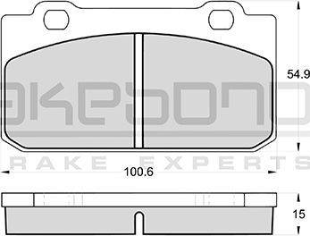 Akebono AN-4171WK - Kit pastiglie freno, Freno a disco autozon.pro