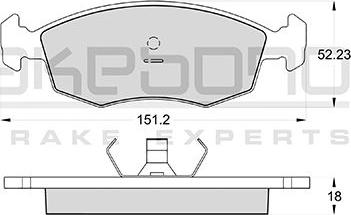 Akebono AN-4178WKE - Kit pastiglie freno, Freno a disco autozon.pro