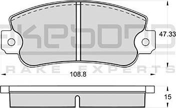 Akebono AN-4172WK - Kit pastiglie freno, Freno a disco autozon.pro