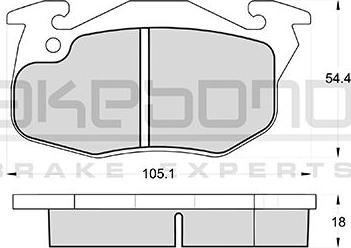 Akebono AN-4394WKE - Kit pastiglie freno, Freno a disco autozon.pro