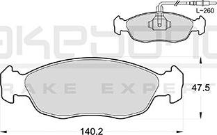 Akebono AN-4395WKE - Kit pastiglie freno, Freno a disco autozon.pro