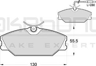 Akebono AN-4396WKE - Kit pastiglie freno, Freno a disco autozon.pro