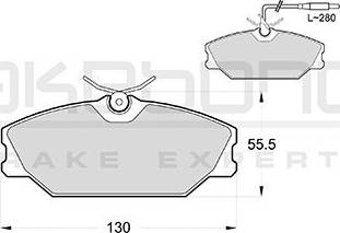 Akebono AN-4396WK - Kit pastiglie freno, Freno a disco autozon.pro