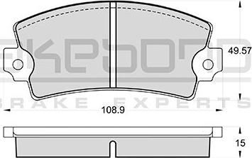 Akebono AN-4392K - Kit pastiglie freno, Freno a disco autozon.pro