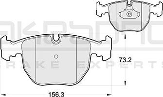 Akebono AN-4349K - Kit pastiglie freno, Freno a disco autozon.pro