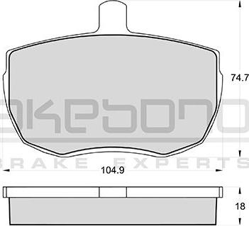 Akebono AN-4347KE - Kit pastiglie freno, Freno a disco autozon.pro