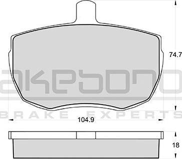 Akebono AN-4347K - Kit pastiglie freno, Freno a disco autozon.pro