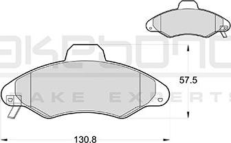 Akebono AN-4354WKE - Kit pastiglie freno, Freno a disco autozon.pro